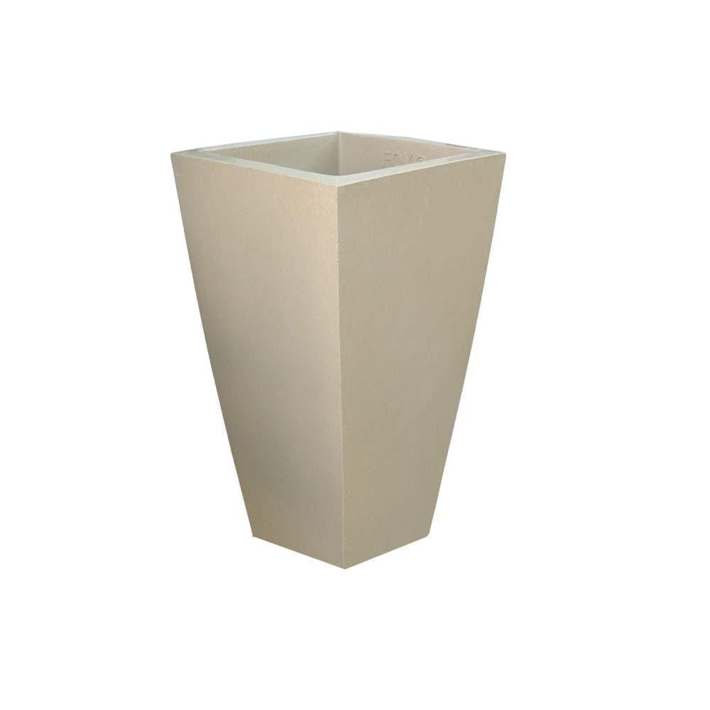 24x12 (HxL) Inches Rectangular Curved Fiberglass Planter - Beige