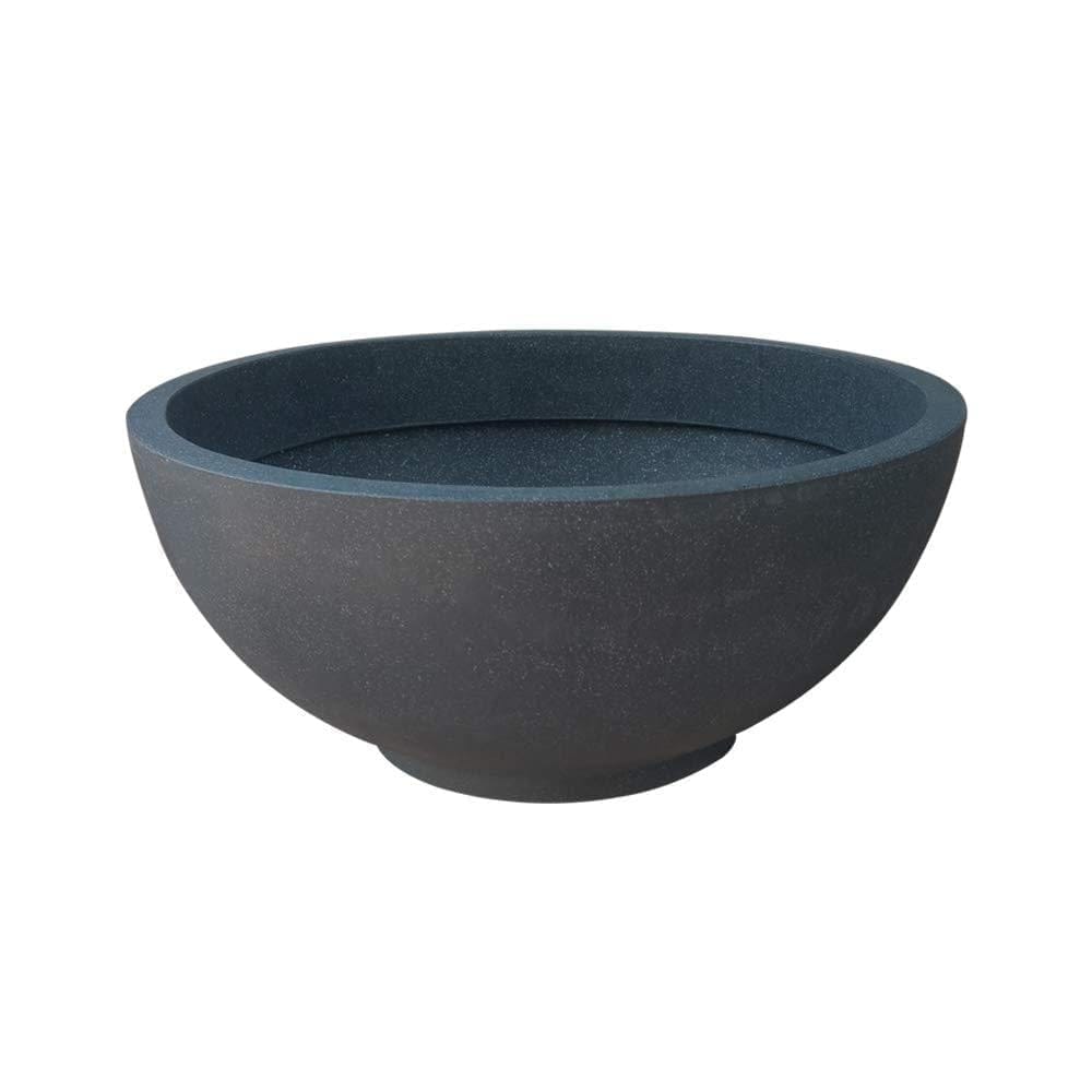 Buy 13x30 (HxD) Inches Bowl-Shaped Fiberglass Planter - Grey Online | Urvann.com 13x30 (HxD) Inches Bowl-Shaped Fiberglass Planter - Grey