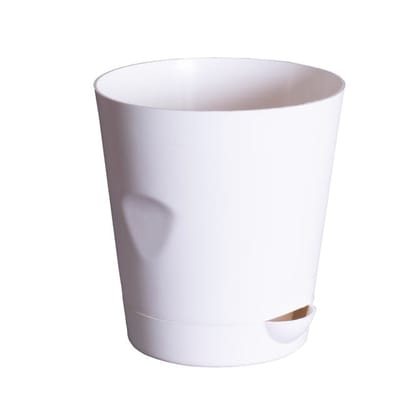 Buy 4 Inch White Florence Self Watering Pot Online | Urvann.com