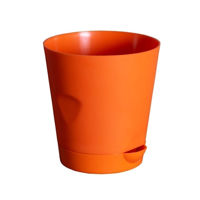 4 Inch Orange Florence Self Watering Pot