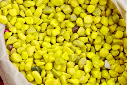 Buy Decorative Small Yellow Pebbles - 1 Kg Online | Urvann.com