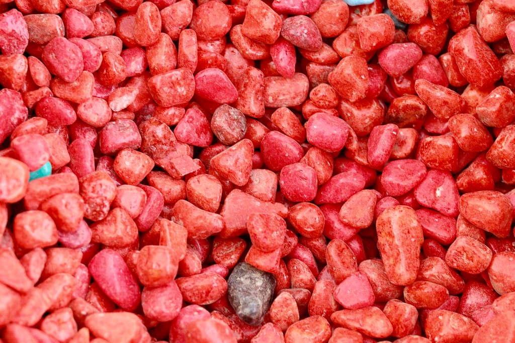 Decorative Small Red Pebbles - 1 Kg