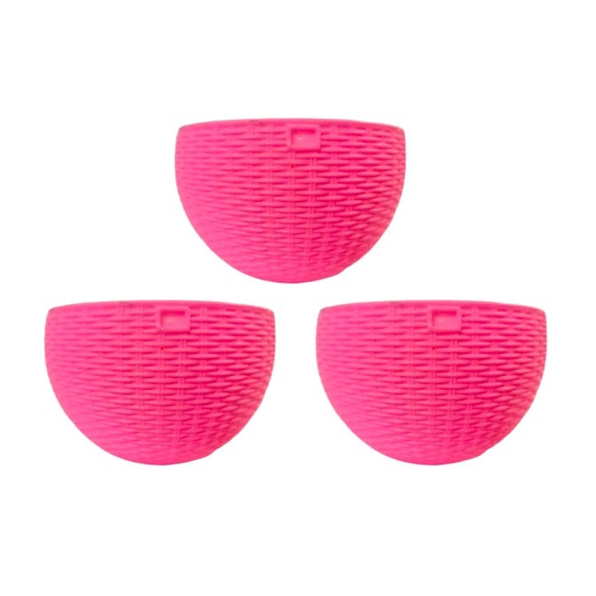 Buy Set of 3 - 7 X 4.5 Inch Pink Premium Euro Hanging Plastic Pot Online | Urvann.com Set of 3 - 7 X 4.5 Inch Pink Premium Euro Plastic Hanging Basket