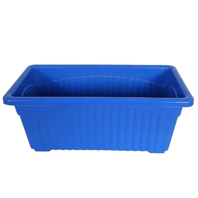 Buy 14 Inch Blue Premium Jupiter Rectangular Window Planter Online | Urvann.com 14 Inch Blue Premium Jupiter Rectangular Window Planter