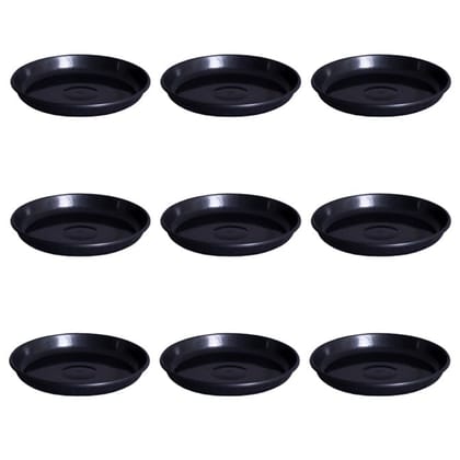 Buy Set of 9 - 8 Inch Black Premium Black Tray - To keep under the Pot Online | Urvann.com