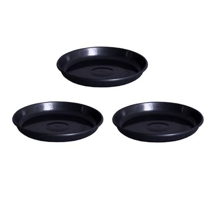 Buy Set of 3 - 8 Inch Black Premium Black Tray - To keep under the Pot Online | Urvann.com