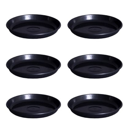 Buy Set of 6 - 6 Inch Black Premium Black Tray - To keep under the Pot Online | Urvann.com