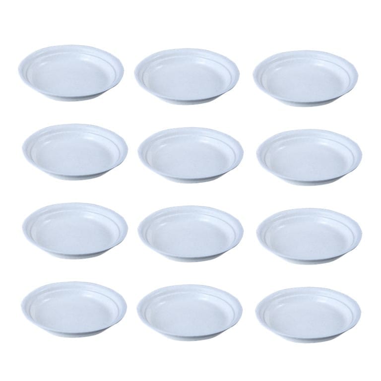 Set of 12 - 6.5 Inch White Premium Round Trays - To keep under the Pots
