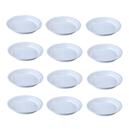 Buy Set of 12 - 6.5 Inch White Premium Round Trays - To keep under the Pots Online | Urvann.com
