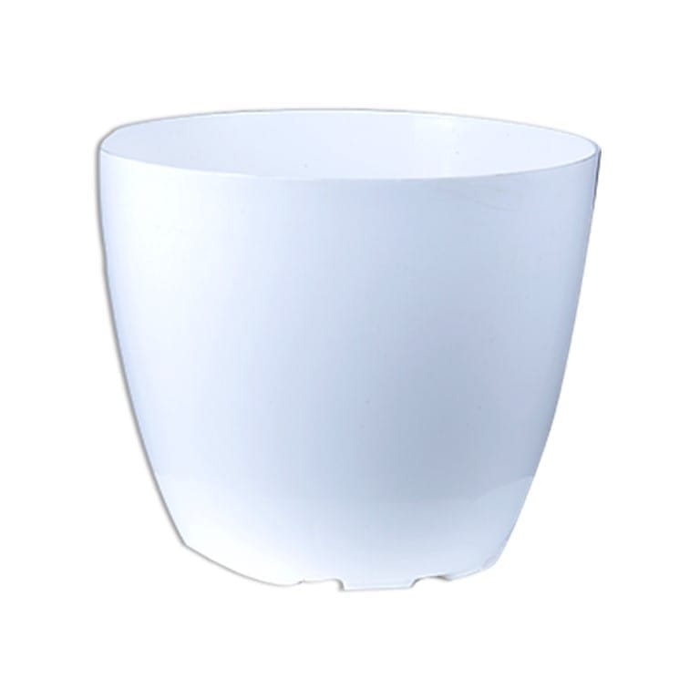 4 Inch White Premium Orchid Round Plastic Pot