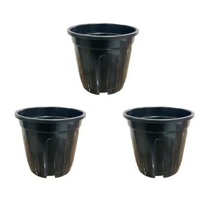 Buy Set of 03 - 12 Inch Black Super Nursery Pot Online | Urvann.com
