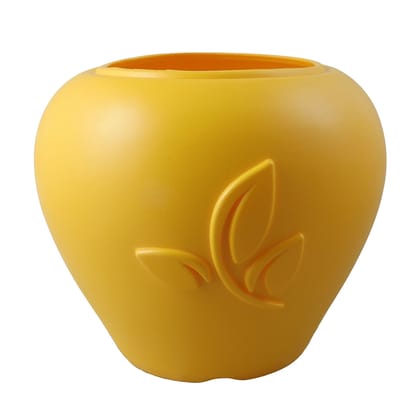 Buy 7 Inch Yellow Premium Apple Leaf Pot Plastic Pot Online | Urvann.com