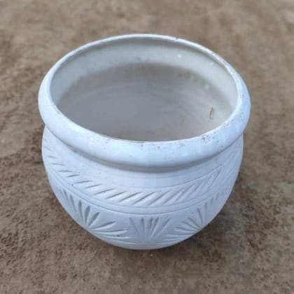 Buy 12 Inch White Handi Ceramic Pot Online | Urvann.com