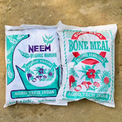 Buy Set of 2 - Neem Khali & Bone Meal (Brand May Vary) - 1 Kg each Online | Urvann.com