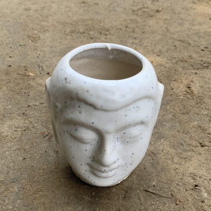 Buy 4 Inch White Elegant Ceramic Buddha Planter Online | Urvann.com