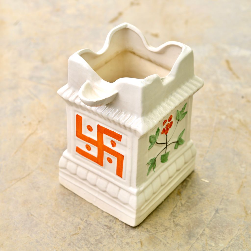 8 Inch Tulsi Designer Ceramic Pot (any colour & design)