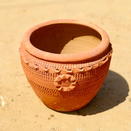 Buy 8 Inch Apple Designer Clay Pot (any design) in 8 inch Nursery Pot Online | Urvann.com