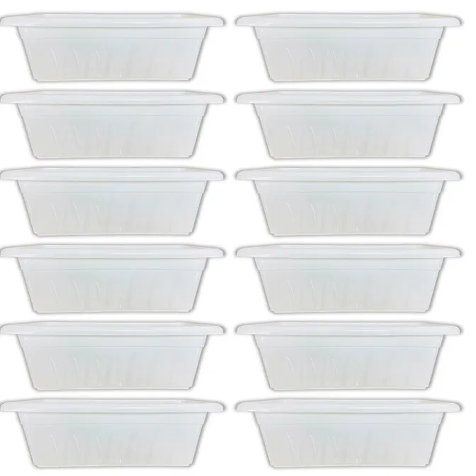 Set of 12 - 24 Inch White Premium Supreme Window Plastic Planter