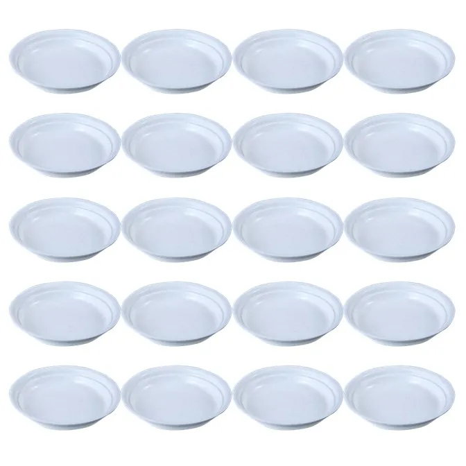 Set of 20 - 5 Inch White Premium Round Trays - To keep under the Pots