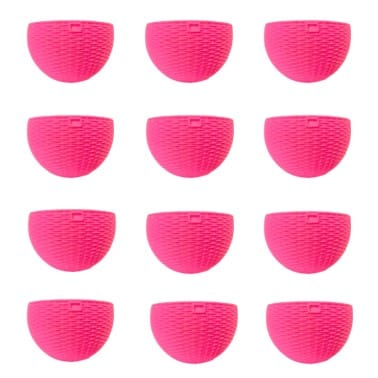 Set of 12 - 7 X 4.5 Inch Pink Premium Euro Plastic Hanging Basket