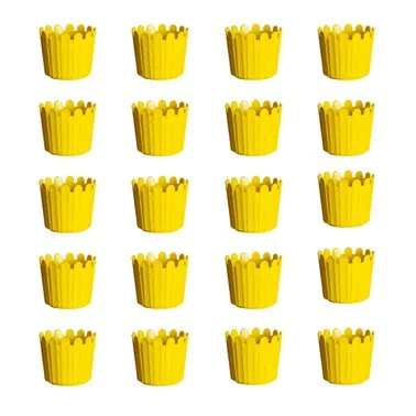 Set of 20 - 6 Inch Yellow Premium Tippy Plastic Pot
