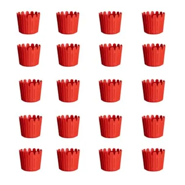 Set of 20 - 6 Inch Red Premium Tippy Plastic Pot