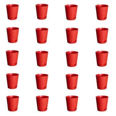 Set of 20 - 4 Inch Red Florence Self Watering Pots