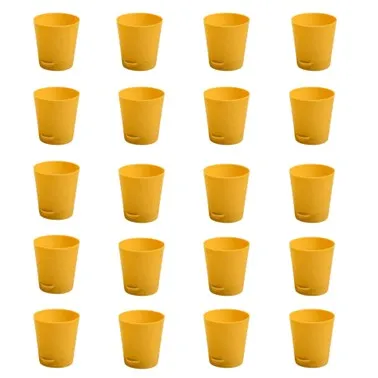 Set of 20 - 4 Inch Yellow Florence Self Watering Pot