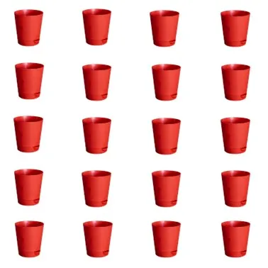 Set of 20 - 4 Inch Red Florence Self Watering Pot