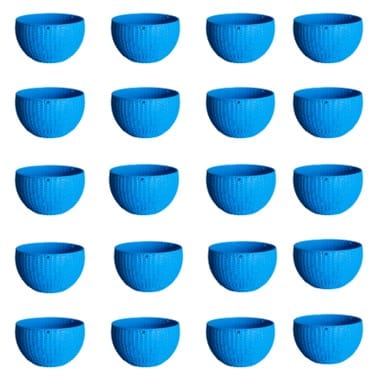 Set of 20 - 7 X 4.5 Inch Blue Premium Euro Plastic Hanging Basket