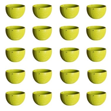 Set of 20 - 7 X 4.5 Inch Green Premium Euro Plastic Hanging Basket