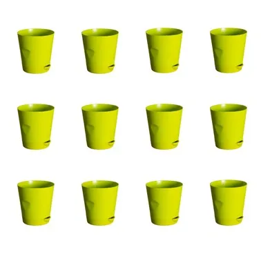 Set of 12 - 4 Inch Green Florence Self Watering Pot