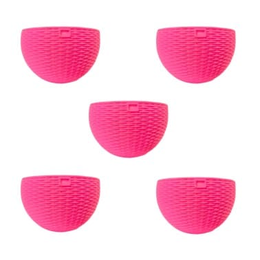 Set of 05 - 7 X 4.5 Inch Pink Premium Euro Plastic Hanging Basket