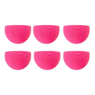 Set of 06 - 7 X 4.5 Inch Pink Premium Euro Plastic Hanging Basket