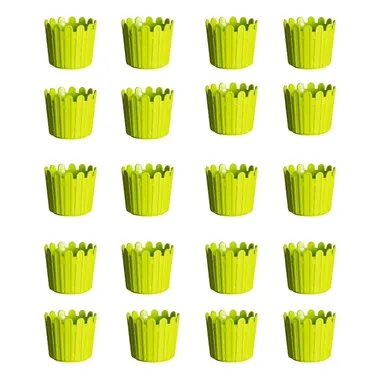 Set of 20 - 6 Inch Green Premium Tippy Plastic Pot