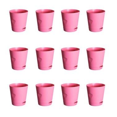 Set of 12 - 4 Inch Pink Florence Self Watering Pot