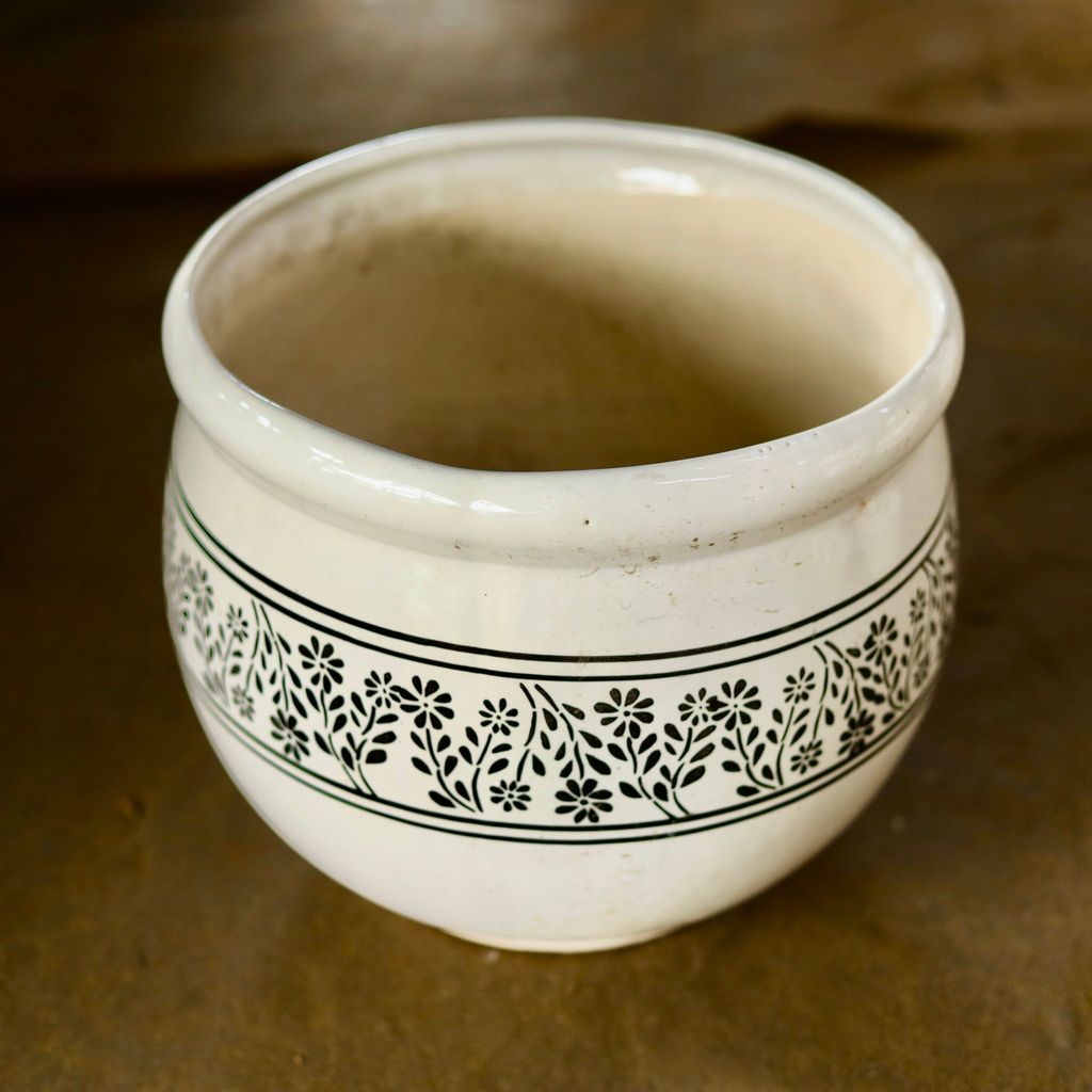 12 Inch White Any Designer Matki Ceramic Pot,Pots:Ceramic Planters:Royal Ceramic Pots