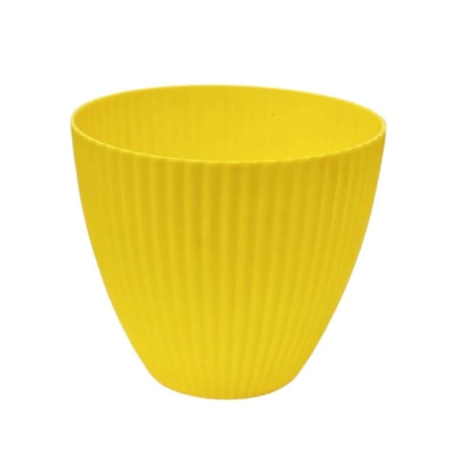 7 Inch Yellow Premium Vector Plastic Pot