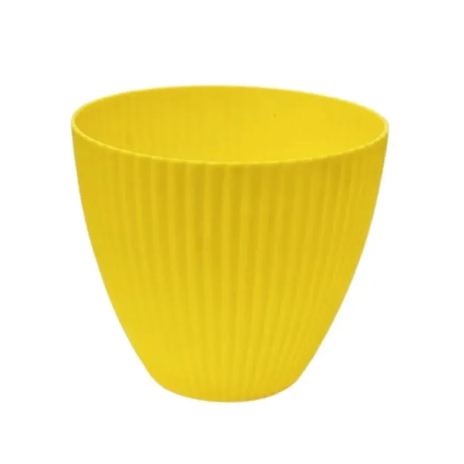 7 Inch Yellow Premium Vector Plastic Pot
