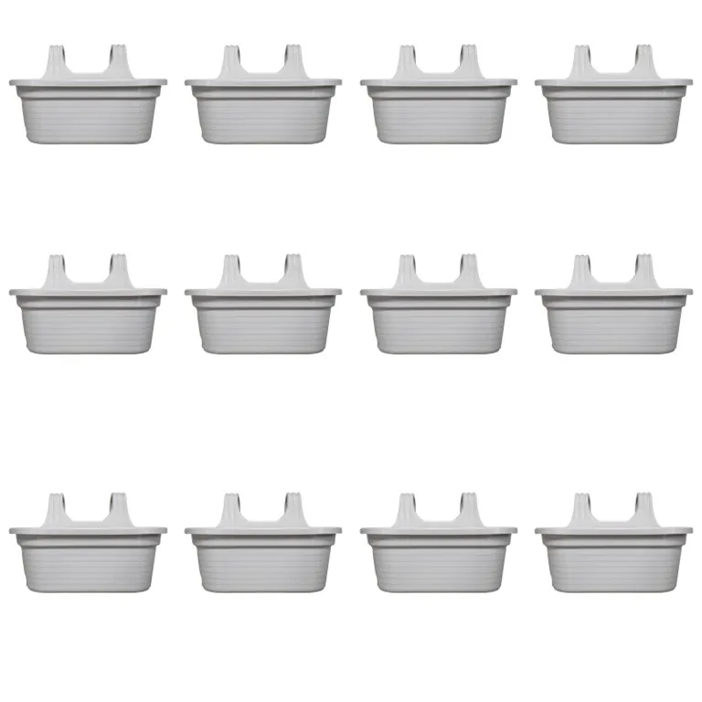 Set of 12 - 14 X 10 Inch White Double Hook Hanging Plastic Pot