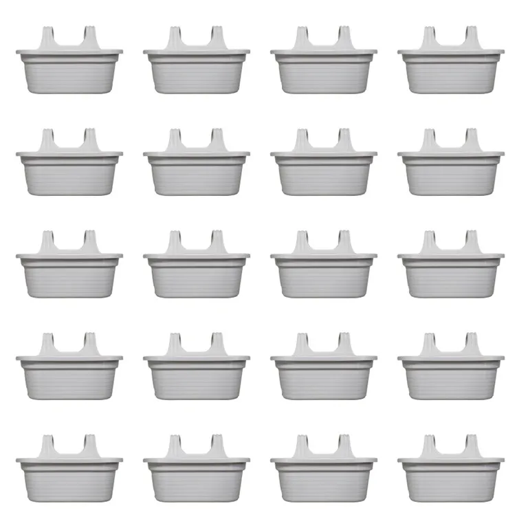 Set of 20 - 14 X 10 Inch White Double Hook Hanging Plastic Pot