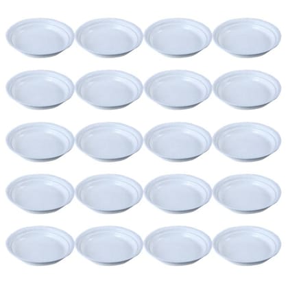 Buy Set of 20 - 6.5 Inch White Premium Round Trays - To keep under the Pots Online | Urvann.com