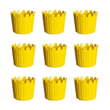Buy Set of 09 - 6 Inch Yellow Premium Tippy Plastic Pot Online | Urvann.com