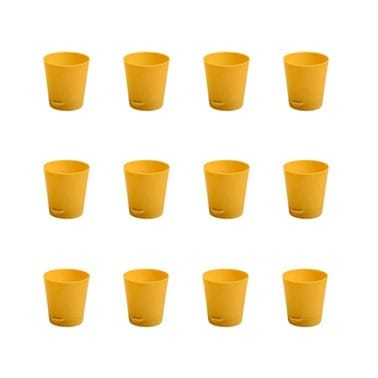 Buy Set of 12 - 4 Inch Yellow Florence Self Watering Pot Online | Urvann.com