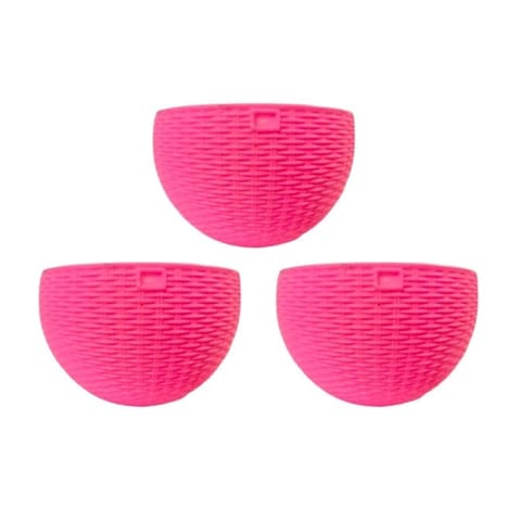 Set of 3 - 7 X 4.5 Inch Pink Premium Euro Plastic Hanging Basket