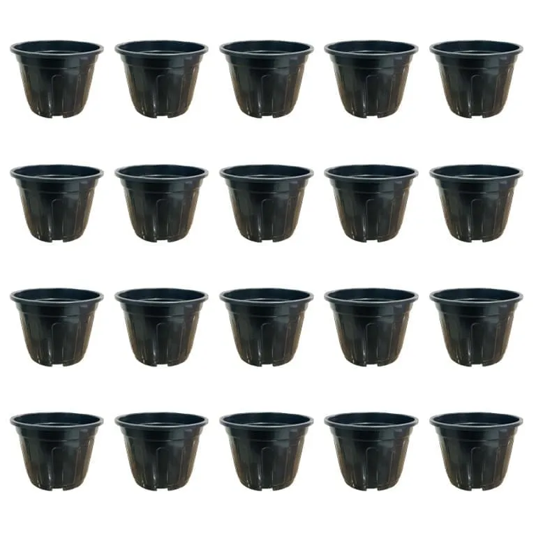 Set of 20 - 12 Inch Black Super Nursery Pot