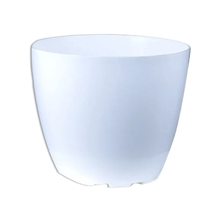 10 Inch White Premium Orchid Round Plastic Pot