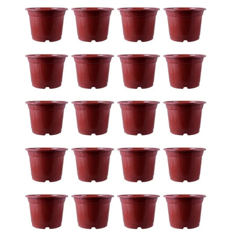 Set of 20 - 8 Inch Red Nursery Pot