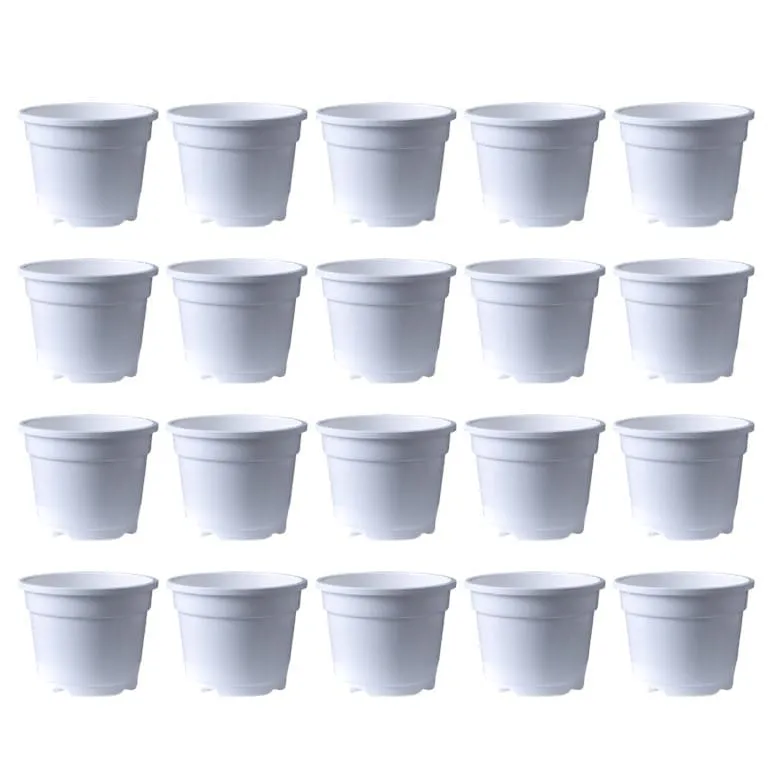 Set of 20 - 10 Inch White Nursery Pot