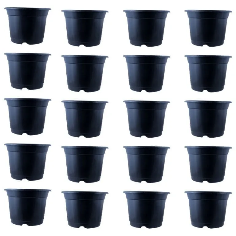 Set of 20 - 10 Inch Black Nursery Pot